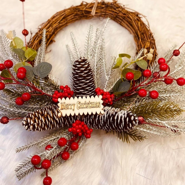 Christmas Front Door  Autumn Wreath